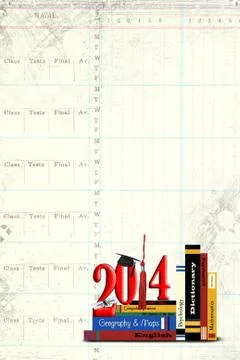Graduation 2014 books Illustrazione stock
