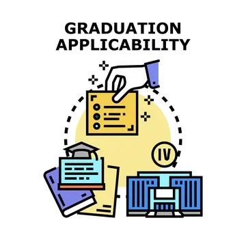 Graduation applicability concept vector illustration Stock Illustration