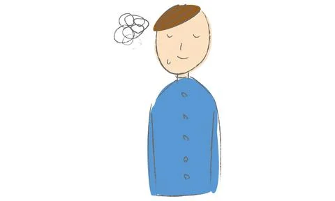 Graduation boy pattern, drawing by analog taste Illustrazione stock