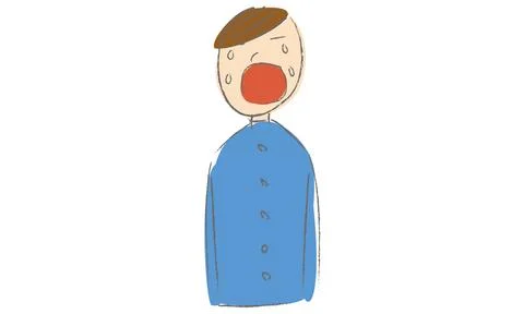 Graduation boy pattern, drawing by analog taste Stock Illustration