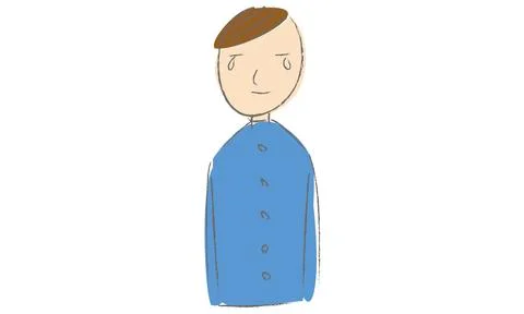 Graduation boy pattern, drawing by analog taste Stock Illustration