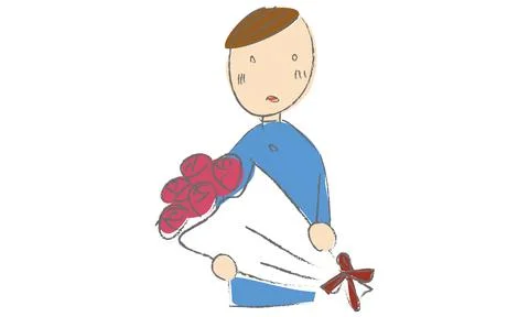 Graduation boy pattern, drawing by analog taste Stock Illustration