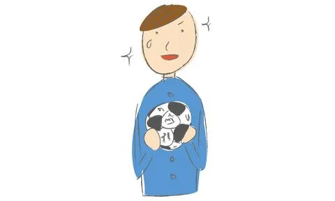 Graduation boy pattern, drawing by analog taste Stock Illustration