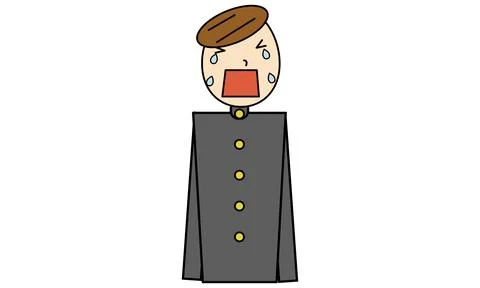 Graduation boy pattern, drawing by analog taste Illustrazione stock