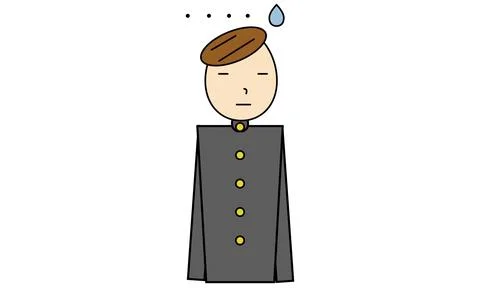 Graduation boy pattern, drawing by analog taste Stock Illustration