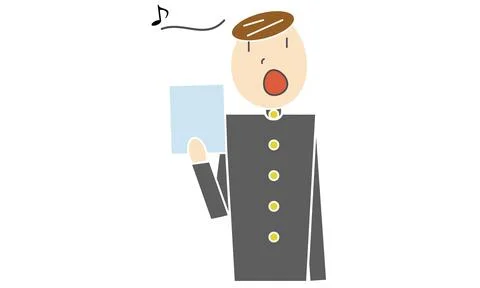 Graduation boy pattern, drawing by analog taste Stock Illustration