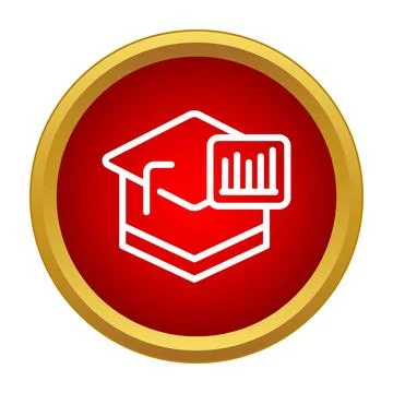 Graduation cap with bar chart icon, representing educational data analysis イラスト素材