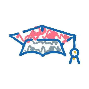Graduation cap combining book design representing education Stock Illustration