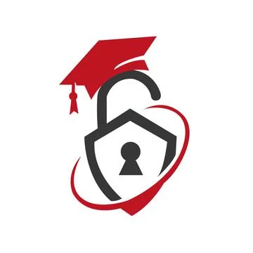 Graduation Cap Creative Icon Design Free Vector safe logo Stock Illustration