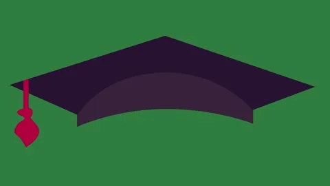 Graduation cap on creative style frame composition expression depth figure Stock Footage 335147494