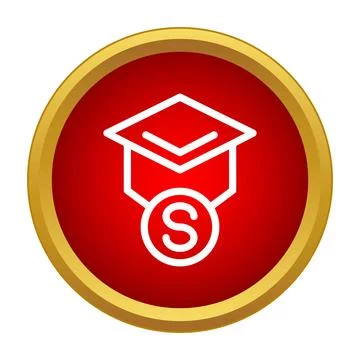 Graduation cap with dollar sign representing education finances 库存插图