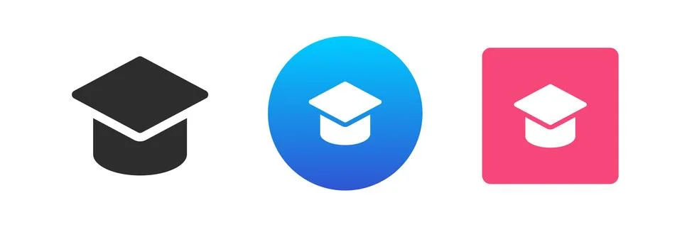 Graduation cap e learning distance education studying university college sc.. イラスト素材