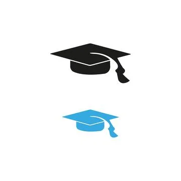 Graduation Cap Icon for Education, Learning, and Academic Institutions Stock Illustration