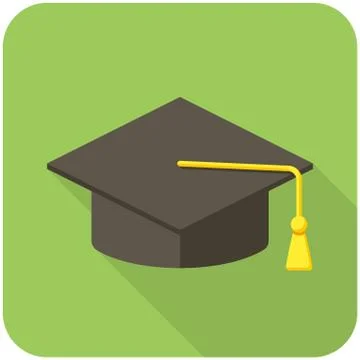 Graduation cap icon Stock Illustration