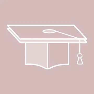 Graduation cap icon. Stock Illustration