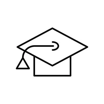 Graduation cap icon Stock Illustration