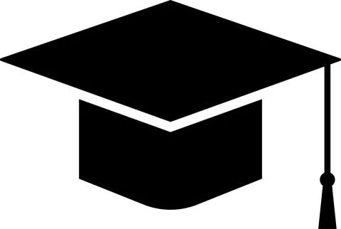 Graduation cap icon. Stock Illustration