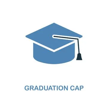 Graduation Cap icon. Simple element illustration. Graduation Cap pixel perfect Illustrazione stock