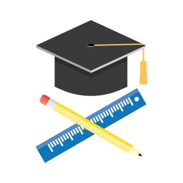 Graduation cap icon vector illustration. Stock Illustration