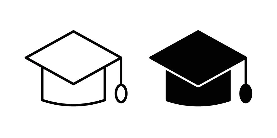 Graduation cap icon vector, illustration icon set Stock Illustration