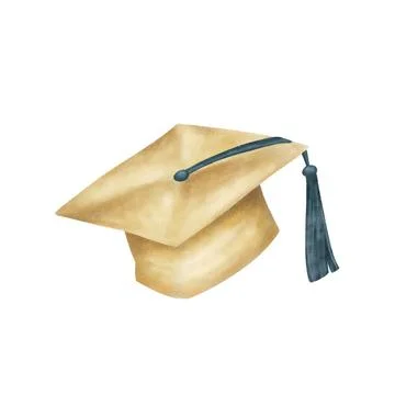 Graduation cap illustration Stock Illustration