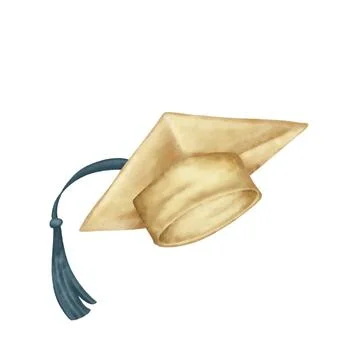 Graduation cap illustration Stock Illustration