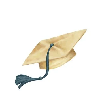 Graduation cap illustration Stock Illustration