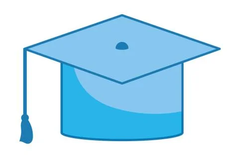 Graduation cap isolated icon Illustrazione stock