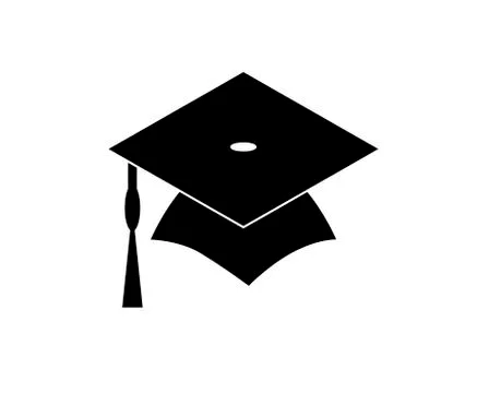 Graduation Cap Logo Template Design Elements Stock Illustration