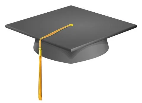 Graduation cap mortarboard Stock Illustration
