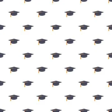 Graduation cap pattern representing education and academic success Stock Illustration