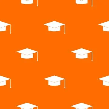 Graduation cap pattern seamless Stock Illustration