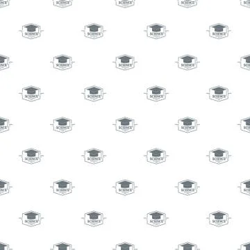 Graduation cap pattern vector seamless Stock Illustration