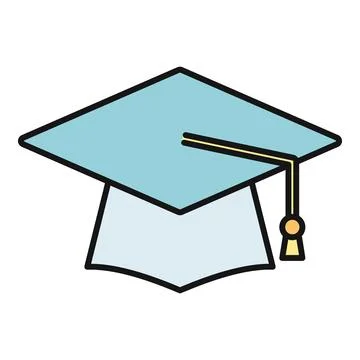 Graduation cap representing academic success and education Stock Illustration