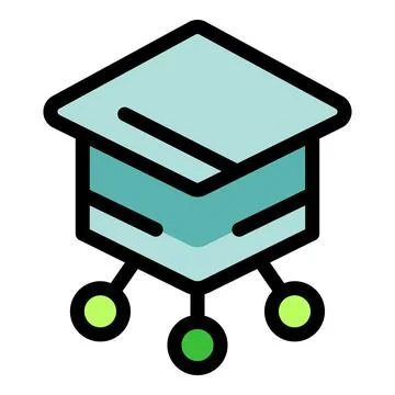 Graduation cap sharing knowledge and education to multiple people イラスト素材