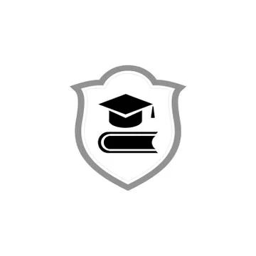 Graduation cap on stuck of books. Vector illustration. Stock Illustration