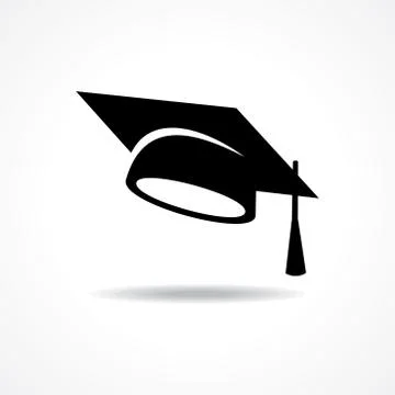 Graduation cap symbol Stockillustratie