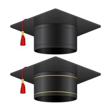 Graduation cap vector design illustration isolated on white background Stock-Illustration
