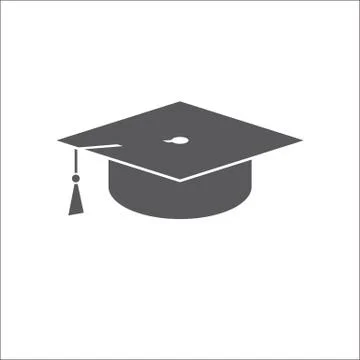 Graduation cap vector icon Stock Illustration