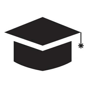 Graduation cap vector icon. Stock Illustration