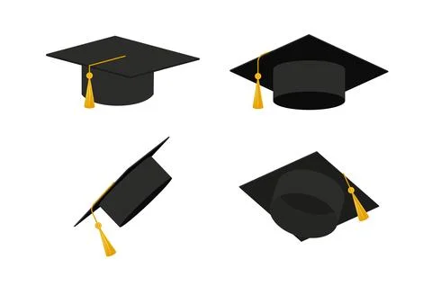Graduation cap vector isolated on white background. Icon Graduation cap. Stock Illustration