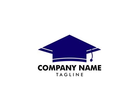 Graduation Cap Vector Logo Template Design Elements Stock Illustration