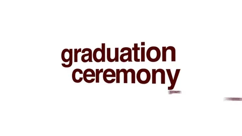 Graduation ceremony animated word cloud. Stock Footage 70738418