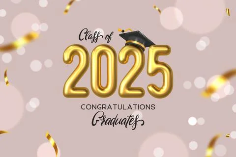 Graduation ceremony composition. Stock Illustration