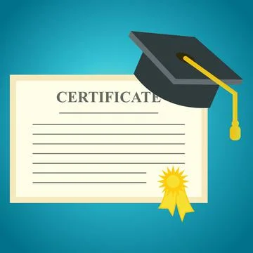 Graduation certificate Stock Illustration