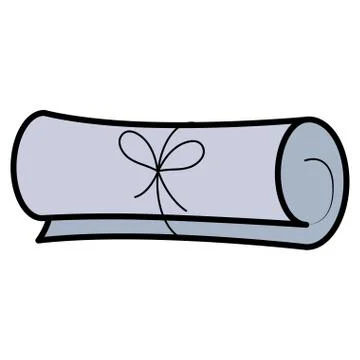 Graduation certificate roll icon Stock Illustration