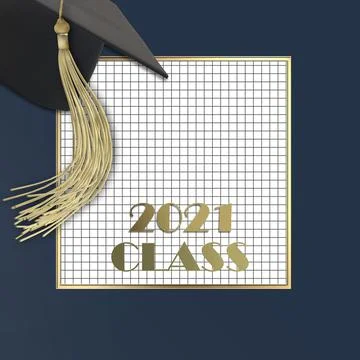 Graduation class 2021 design Stock Illustration