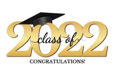 Graduation class of 2022 greeting background. Vector Illustration Stock Illustration