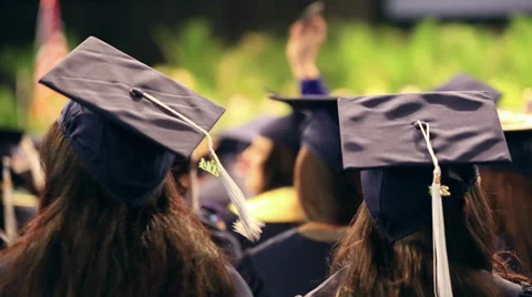 Graduation class students in auditorium Stock Footage 37742093