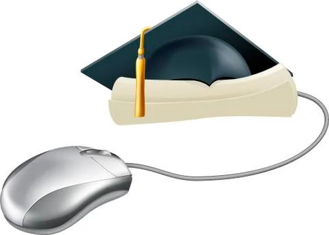 Graduation computer mouse concept Stock Illustration